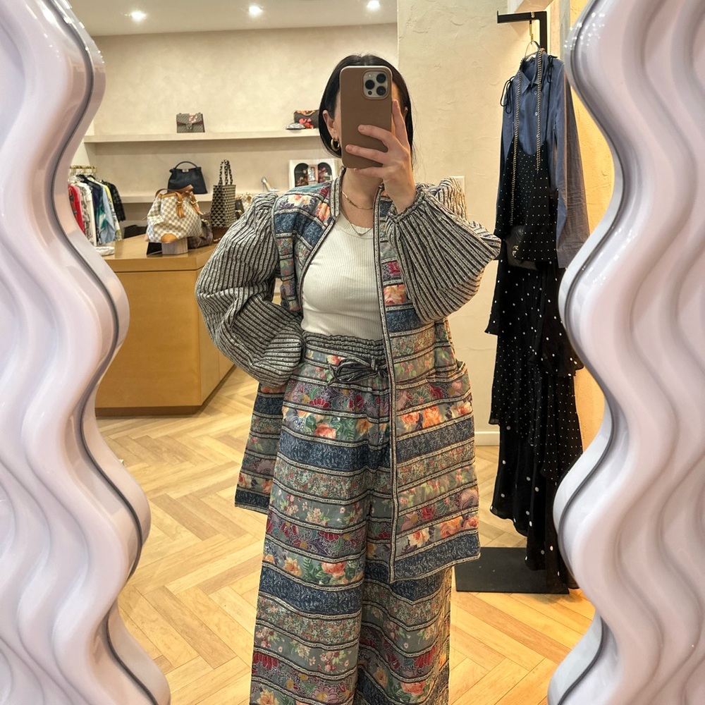 Vintage Quilted Coat & Trousers